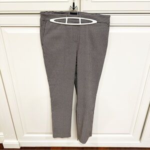 Massimo Fabbro Italy Womens Plaid Academia Stretch Straight Leg Pull On Pants 10